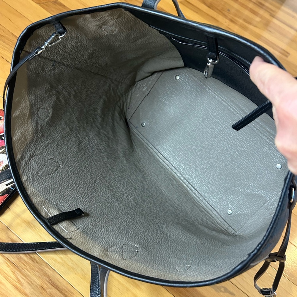 Lodis Black Pebbled Leather Tote Bag - Picture 7 of 14